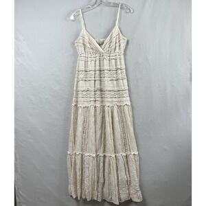 Eliza J Ivory Lace Slip Dress Size 6 Maxi Romantic Cottage Fairy Beach